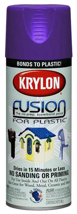 Krylon Fusion for Plastic Spray Paint, Blue Hyacinth, 12 Oz.