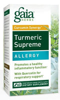 Gaia Herbs, Turmeric Supreme Sinus Support, Turmeric Curcumin Supplement for Seasonal Allergy Support, Non-Drowsy Formula, Vegan Liquid Capsules, 60 C