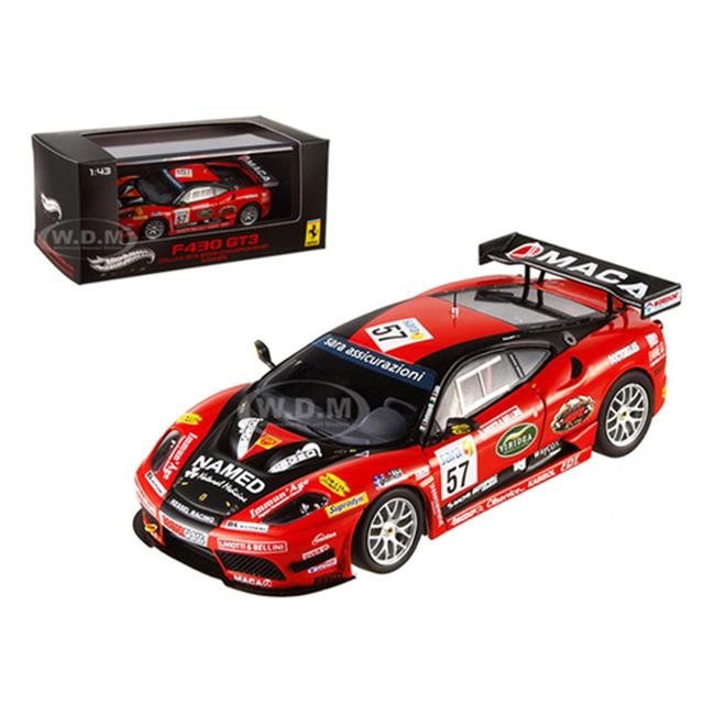 Hot Wheels W1776 Ferrari F430 GT3 No.57 Italian GT3 2009 Championship Winner Elite Edition 1-43 Diecast Model Car