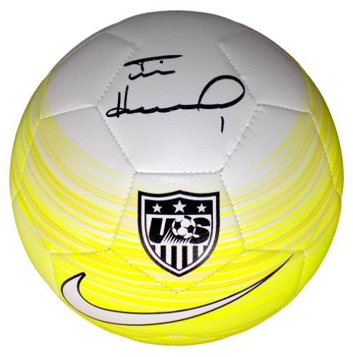 Tim Howard Signed Authentic Team USA Nike Yellow Soccer Ball SI+Howard Holo