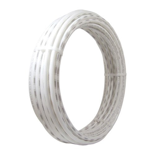 SharkBite  White  PEX Pipe 1/2 Inch  Flexible Tube  Potable Water  Push-to-Connect Plumbing Fittings  U860W100  100 Foot Coil