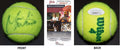 MNavratilovaBall-1-JSA Martina Navratilova Signed Autographed Wilson Tennis Ball - JSA Certificate of Authenticity - 8 X 8 X 8 in.