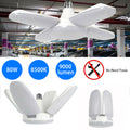 80W Deformable LED Garage Lights BALORAY Deformable LED Lamp Night Light for Ceiling Lightning for Basement Adjustable Garage Shop Light Fixture for W