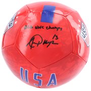 Alex Morgan U.S. Women's National Team Autographed Red Nike USA Logo Soccer Ball with "B2B WWC Champs" Inscription