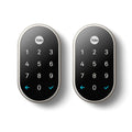 Google Nest X Yale Lock - Tamper-Proof Smart Deadbolt Lock with Nest Connect 2-Pack - Satin Nickel