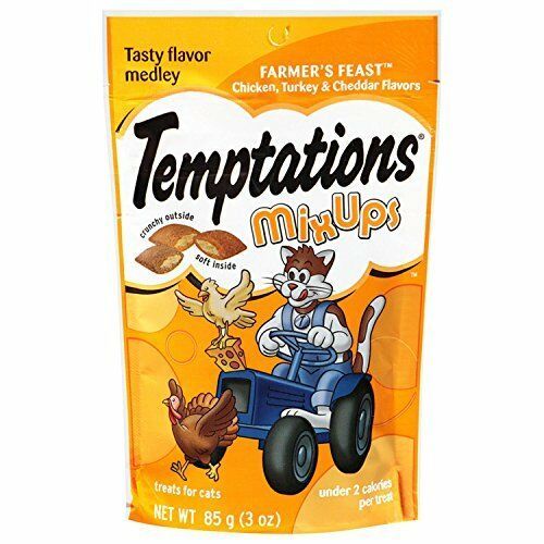 Temptations Mixups Treats for Cats FarmerS Feast Flavor 3 Ounces Pack of 12