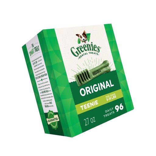 Greenies Dog Dental Chews Dog Treats - Teenie Size (5-15 Lb Dogs) 96 Treats