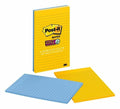 Post-it New York Colors Super Sticky Notes - 5' X 8' - 45 Sheets per Pad - Blue