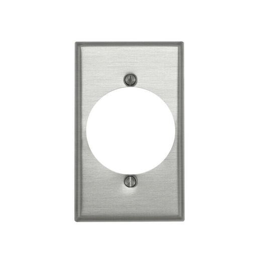 Leviton 000-83028 Single Gang Aluminum Power Outlet Receptacle Wallplate