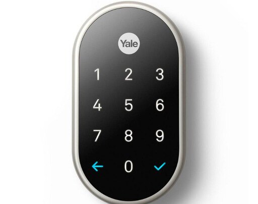 Smart Door Lock Yale Satin Nickel Nest Connect Home Access One Touch Locking