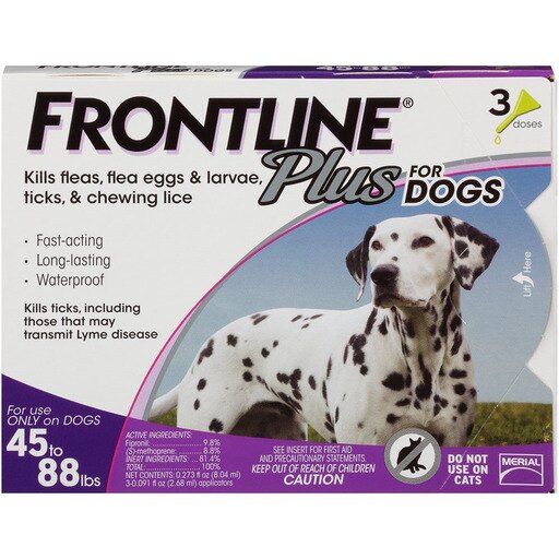 Frontline Plus Flea and Tick Control for Dogs and Puppies 8 Weeks or Older