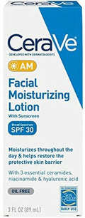 CeraVe Facial Moisturizing Lotion AM SPF 30 3 Ounce Daily Face Moisturize.