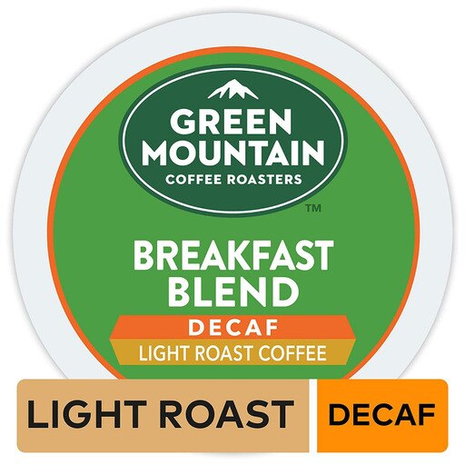 Coffee Roasters Breakfast Blend Decaf, Single Serve K-Cup Pod, Light Roast, 32