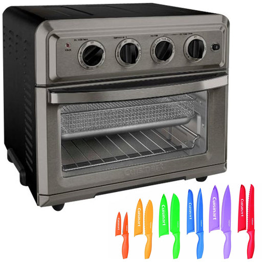 Cuisinart TOA-60BKS Convection Toaster Oven Air Fryer Black W/ 12 Pc Knife Set