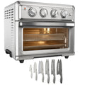 Cuisinart TOA-60 Convection Toaster Oven Air Fryer with Light, Silver Bundle with Exclusive Advantage 12-Piece Gray Knife Set with Blade Guards