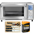 Cuisinart TOB-260N1 1875-watts Chef's Toaster Convection Oven Silver Bundle with Home Basics 5-Piece Knife Set with Cutting Board and 1 Year Extended