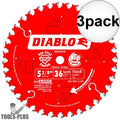 Diablo D0536x 5-3/8 X 36 Tooth Cordless Trim Saw Blade 3-Pack - All