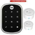 Yale Locks Assure Lock SL with Z-Wave in Satin Nickel (YRD256-ZW2-619) with Deco Gear 2 Pack Wifi Smart Plug, Compatible with Amazon Alexa & Google Ho