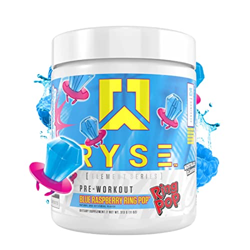 Ryse Supplements, Pre-Workout Blue Raspberry Ring Pop, 340 Grams