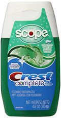 CREST Complete Multi-Benefit Whitening Minty Fresh Flavor Liquid Gel Toothpaste - 4.6oz (Pack of 6)