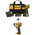 DEWALT ATOMIC 20-Volt MAX Brushless Cordless Compact 1/2 in. Hammer Drill W/ 20-Volt 3/8 in. Hog Ring Impact Wrench(Tool-Only)
