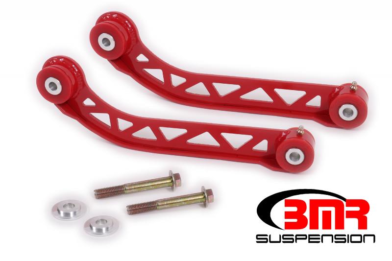BMR Suspension UCA110R Upper Control Arms Poly Bushings Non-adjustable Red Dodge Challenger 2008-2021
