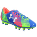 Under Armour Women's UA W CF Force FG Blue/Green/Orange Synthetic Soccer Cleats