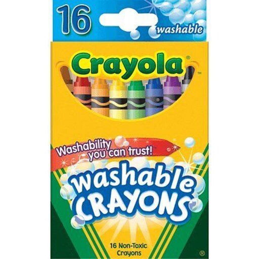 NEW Crayola Washable 16 Crayons (6 Pack)