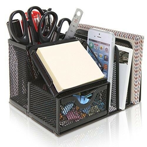 Office Supplies Storage Rack Best Metal Mesh Mail Organizer Post It Note Mem