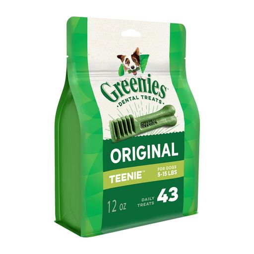 Greenies Dog Dental Chews Dog Treats - Teenie Size (5-15 Lb Dogs) 43 Treats