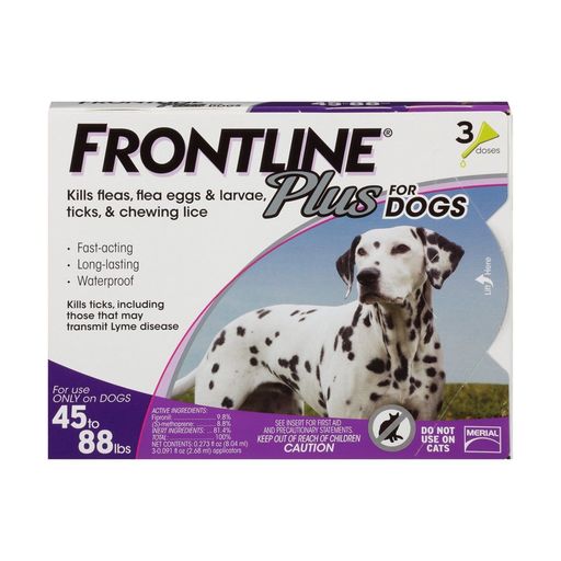 Frontline Plus Flea and Tick Control for Dogs and Puppies 8 Weeks or Older, 4.