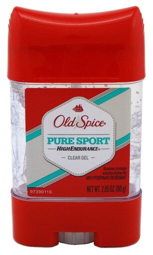 Old Spice Deodorant 2.85 Ounce Pure Sport Clear Gel 84ml 3 Pack