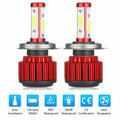 2Pcs CREE COB H4 9003 8000LM 100W LED Headlight Kit Hi/Lo Beam Bulbs 6500K White