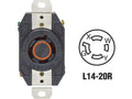 30-Leviton 20A 125V/250V Black L14-20R Locking Outlet Receptacle 065-02410-000