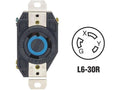 30 Pk Leviton 30A 250V Black L6-30R Locking Outlet Receptacle 065-02620-000