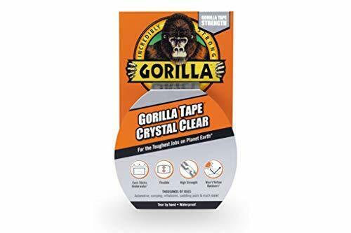 Gorilla Crystal Clear Duct Tape, 1.88" X 9 Yd, Clear, (Pack of 1)